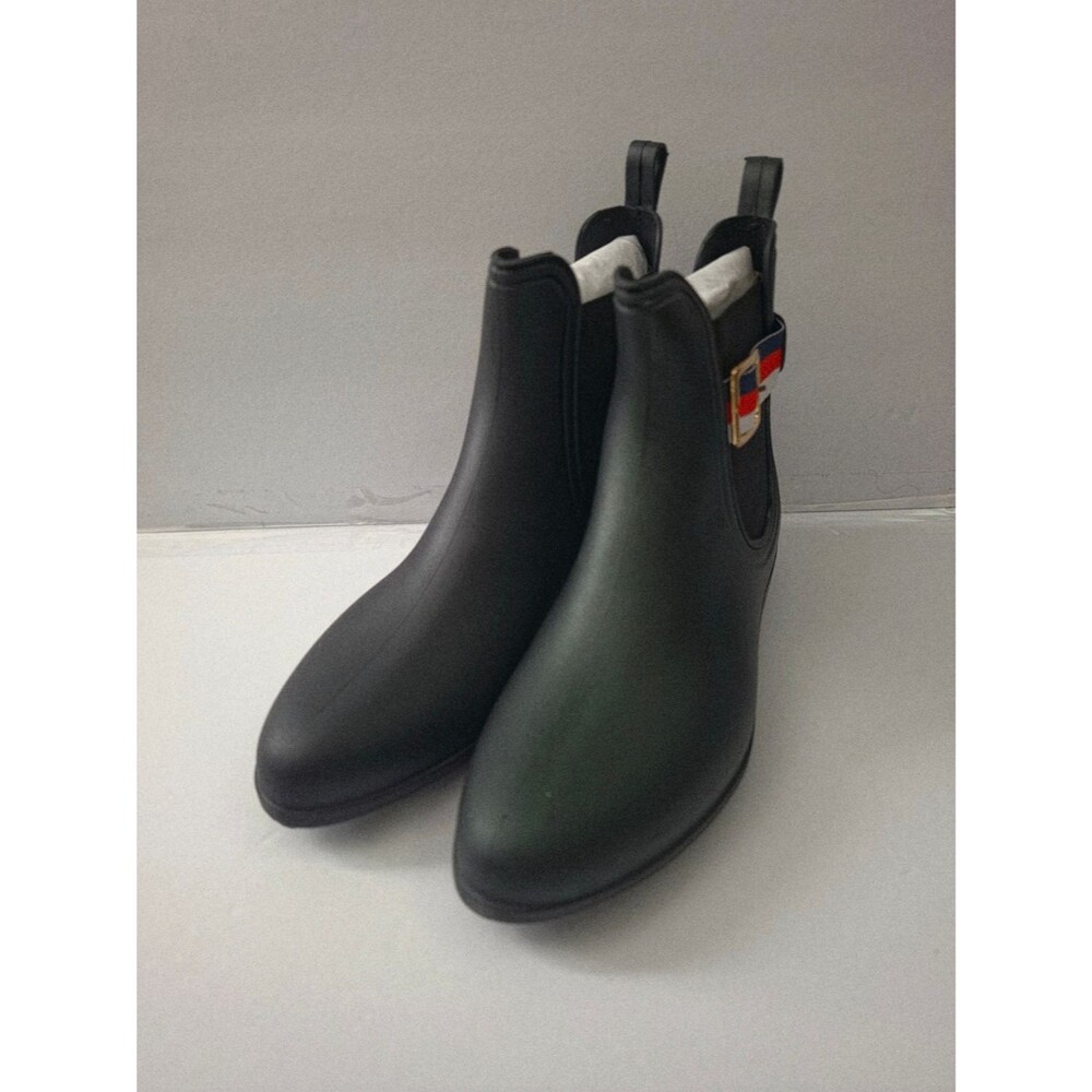 Henry Ferrera Women's Two-Tone Chelsea Rain Boots — Black